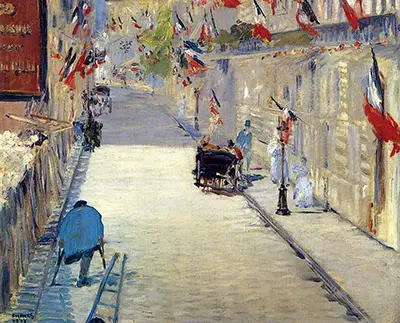 Rue Mosnier Decorated with Flags Edouard Manet
